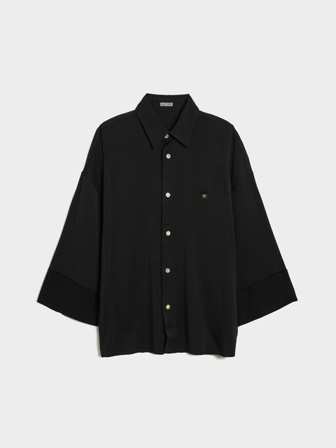 Viscose Painters Shirt, Black
