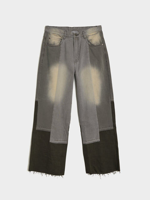 Panelled Jeans, Gray
