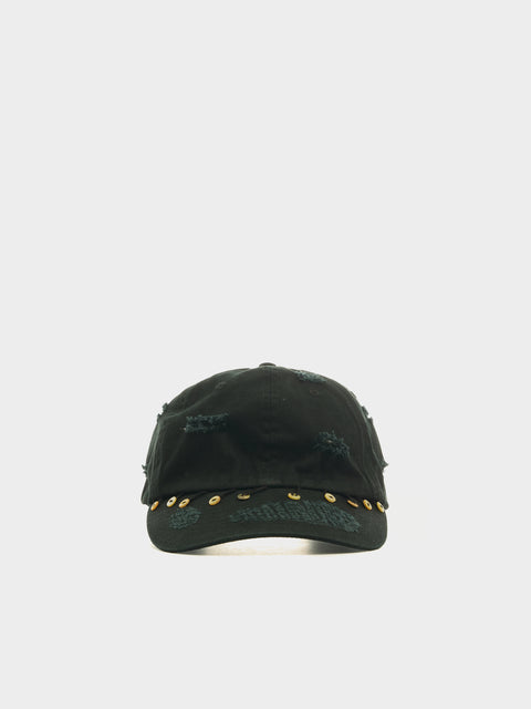 Hanging Button Hat, Black