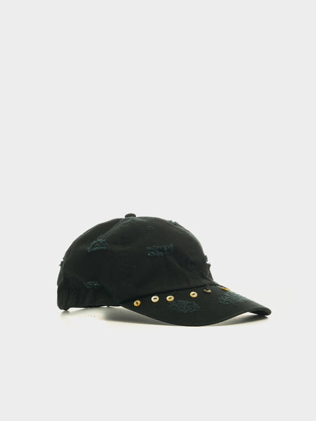 Hanging Button Hat, Black