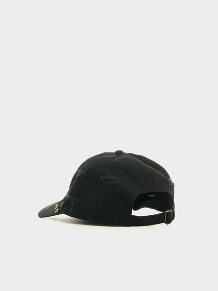 Hanging Button Hat, Black