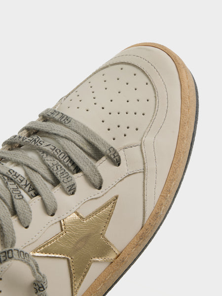 W Ballstar Leather, Milk / Gold