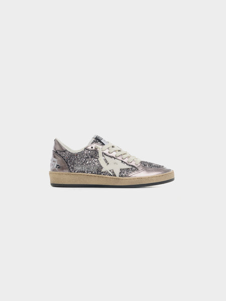 W Ballstar Glitter Upper Leather Star, Grey / Purple