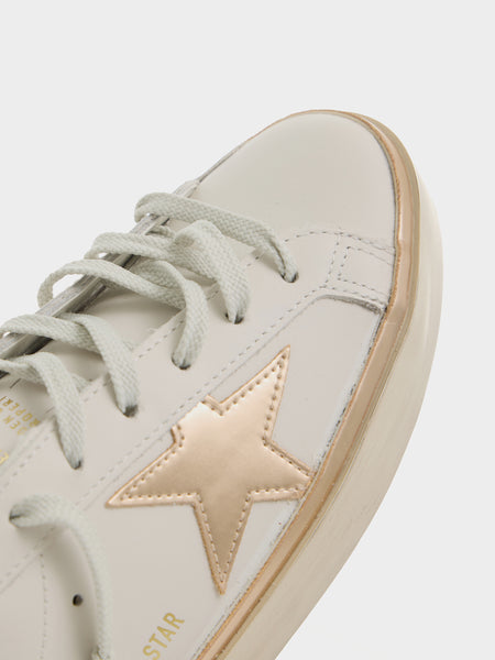 W Hi Star Leather Upper Laminated Star, White / Taupe