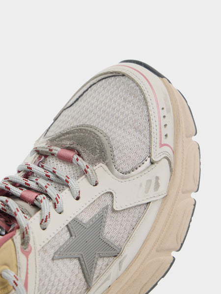 W Lightstar Mesh Leather Upper, Silver / White