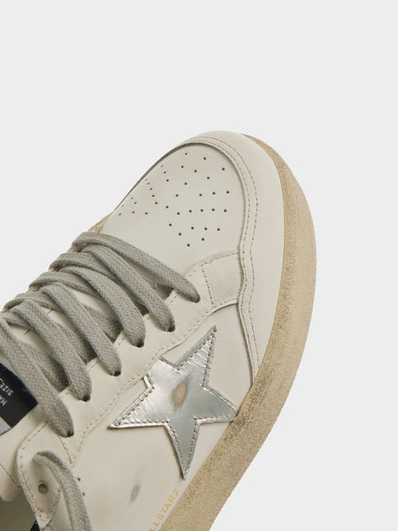 W Ballstar 2 Leather, White / Silver