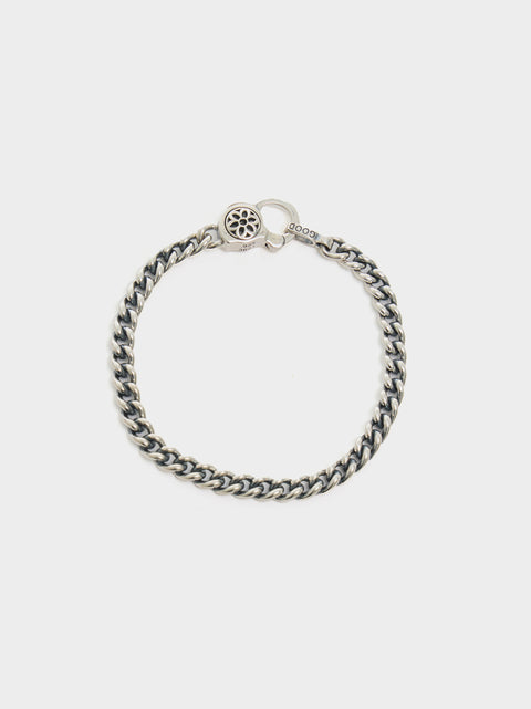 17cm Curb Chain Bracelet AA, Silver