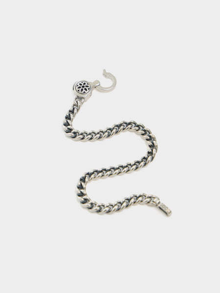 17cm Curb Chain Bracelet AA, Silver