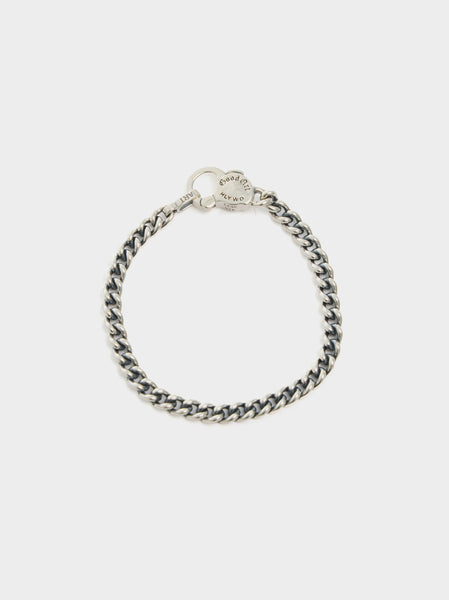 17cm Curb Chain Bracelet AA, Silver
