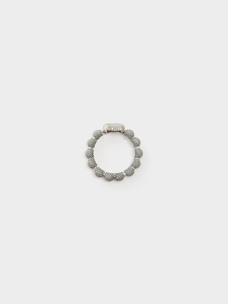 Ball Chain Ring Goosebumps - A, Silver