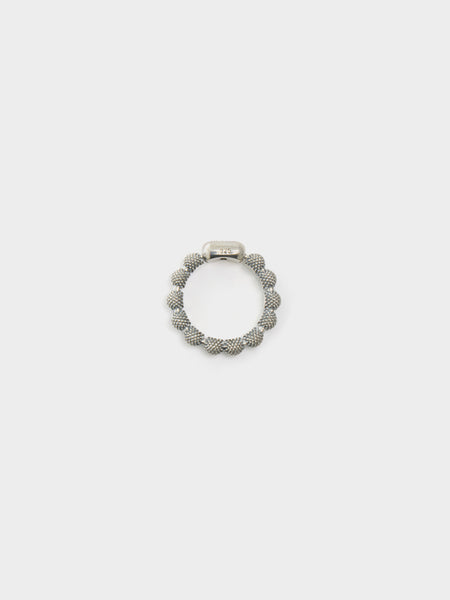 Ball Chain Ring Goosebumps - A, Silver