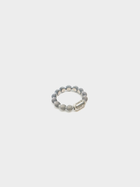 Ball Chain Ring Goosebumps - A, Silver