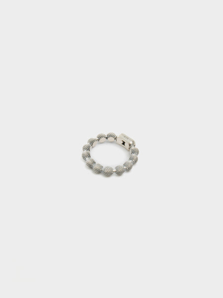Ball Chain Ring Goosebumps - A, Silver