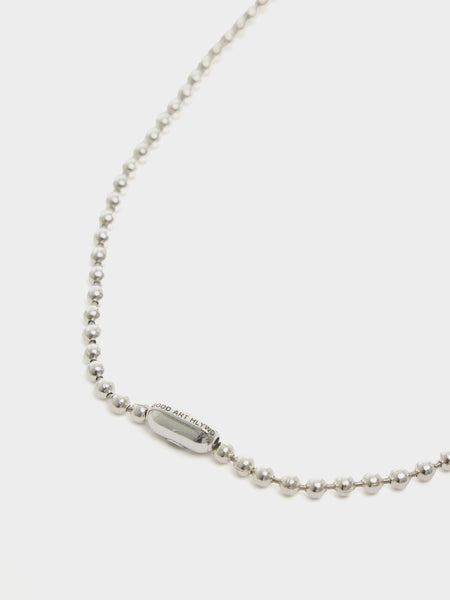 24" Ball Chain Necklace Goosebumps A, Silver