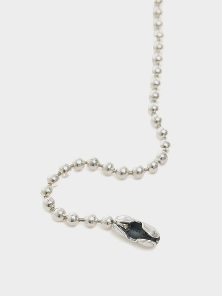 24" Ball Chain Necklace Goosebumps A, Silver