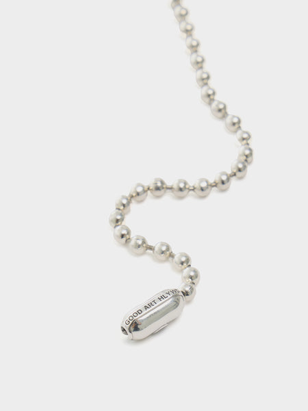 24" Ball Chain Necklace Goosebumps A, Silver
