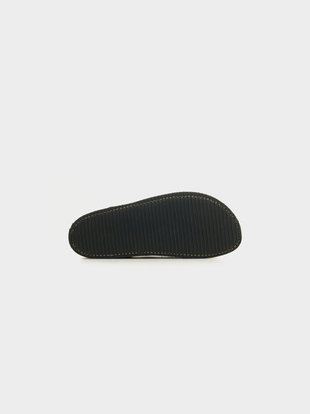 Calf Back Side Suede Sandal, Grey