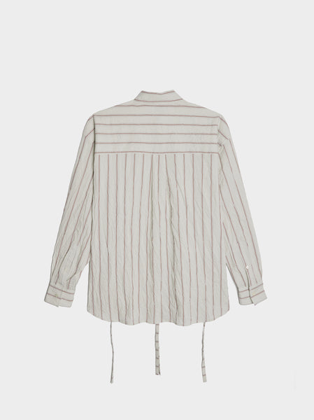 Crinkled Kimono Shirt, Manhasset Stripe