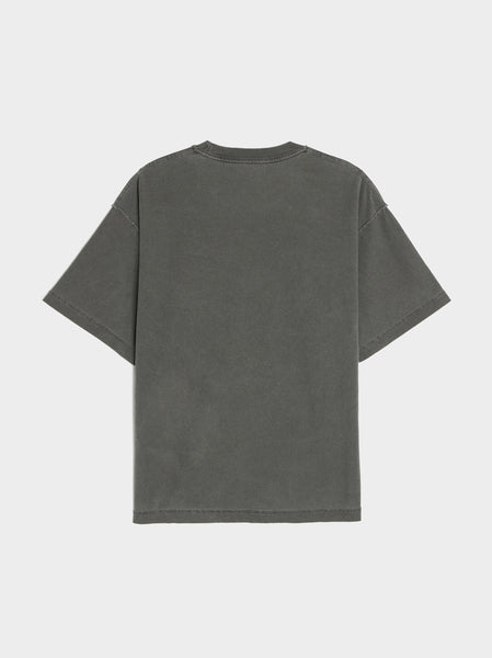 Reversed Cropped SS Tee, Washed Black