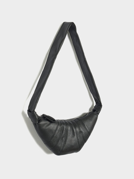 U Small Croissant Bag Soft Grain, Black