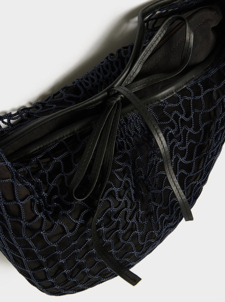 Fortune Croissant Filt Bag, Midnight Violet