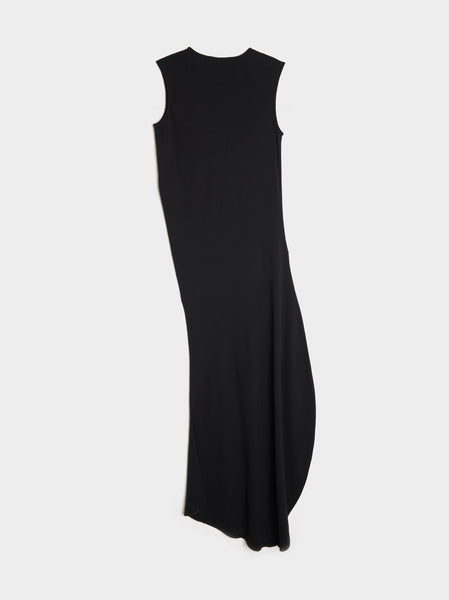W Fitted Twisted Dress, Black