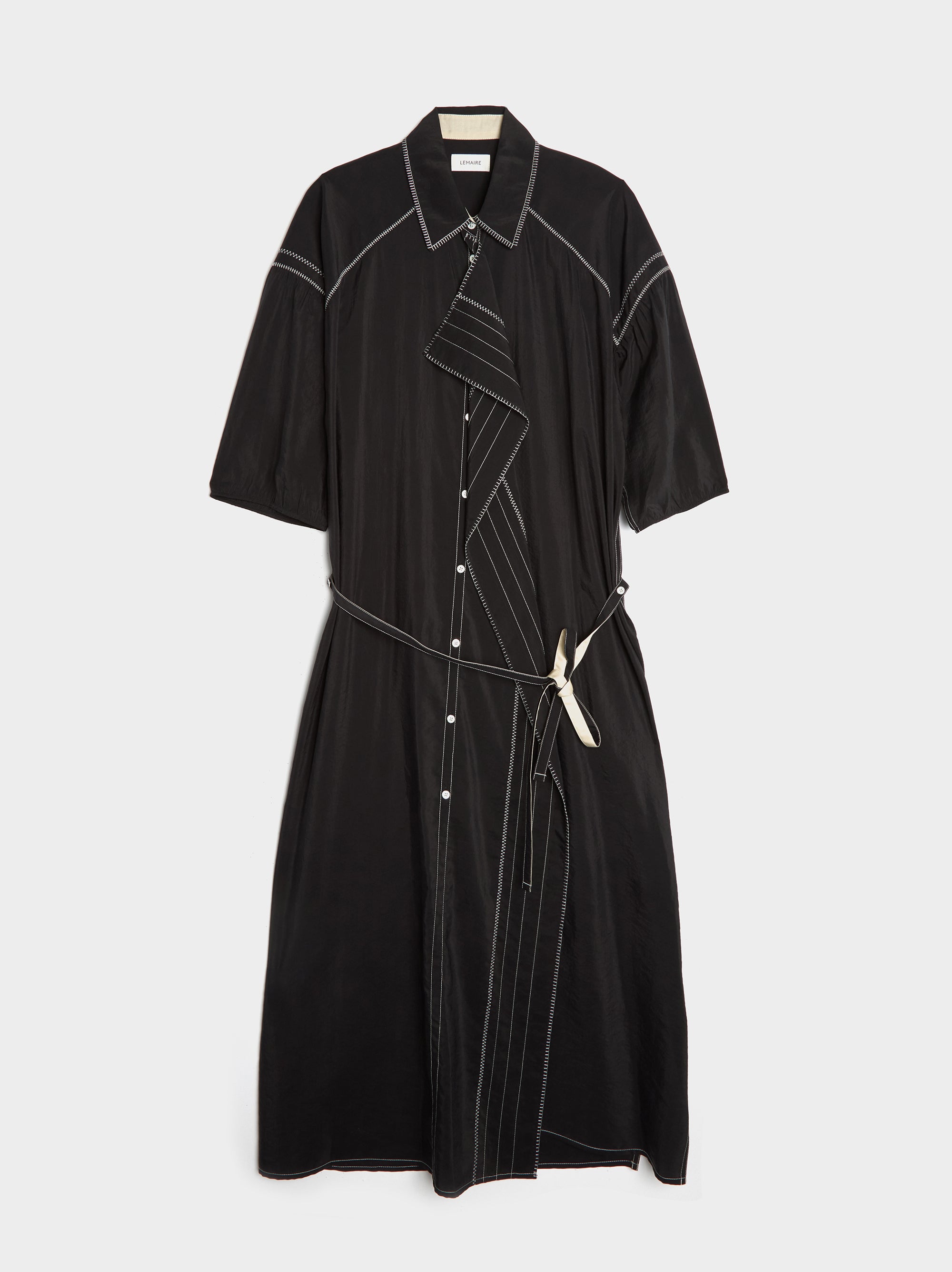W Embroidered Asymmetrical Shirt Dress | Lemaire | 7017 REIGN W Embroidered Asymmetrical Shirt Dress | Lemaire | 7017 REIGN