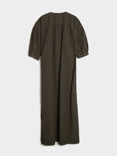 W Short Sleeve Twisted Dress, Dark Brown