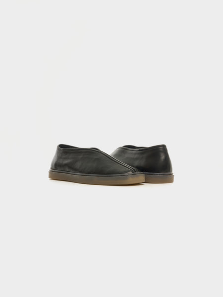 M Linoleum Piped Sneakers, Black