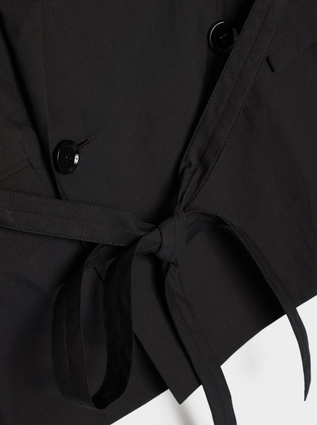 W Belted Light Tailored Jacket, Black