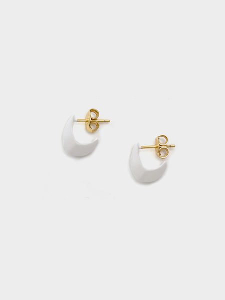 Micro Drop Earrings II, Off White