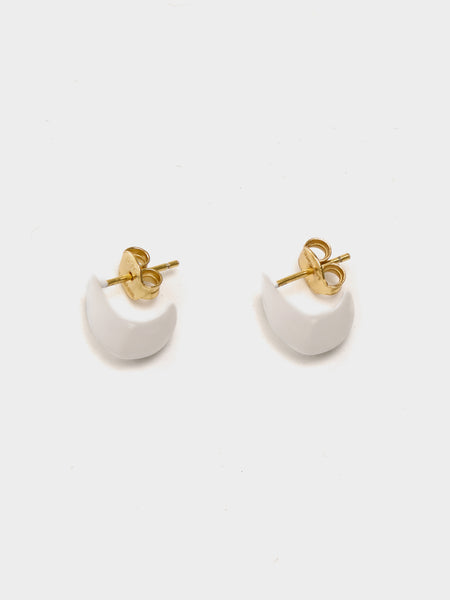 Micro Drop Earrings II, Off White