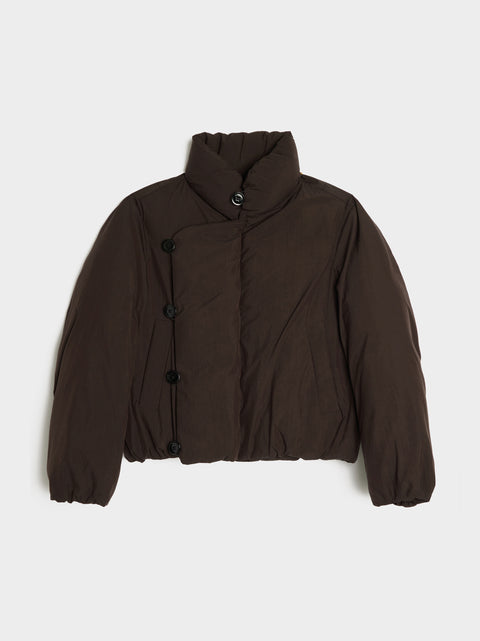 W Short Puffer Blouson, Espresso