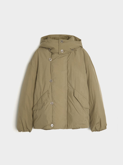 Hooded Puffer Blouson, Desert Sage