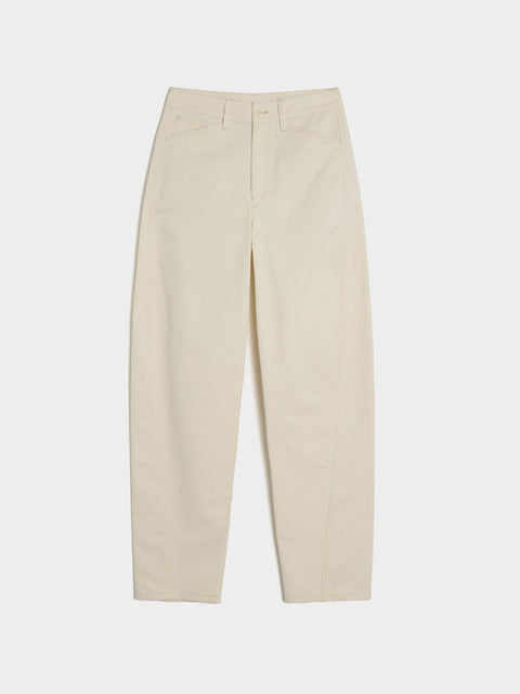 W Five Pocket Twisted Pants, Creamy White