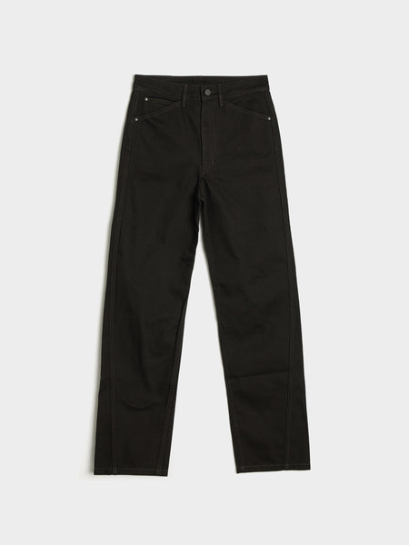 W Five Pockets Twisted Pants, Black