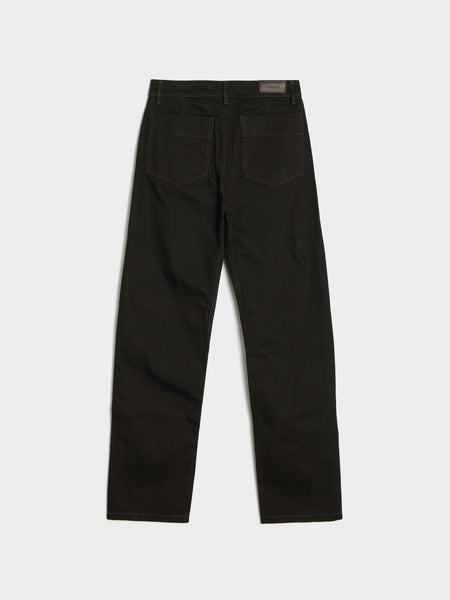 W Five Pockets Twisted Pants, Black