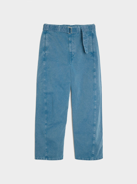 Twisted Belted Pants III, Denim Snow Blue