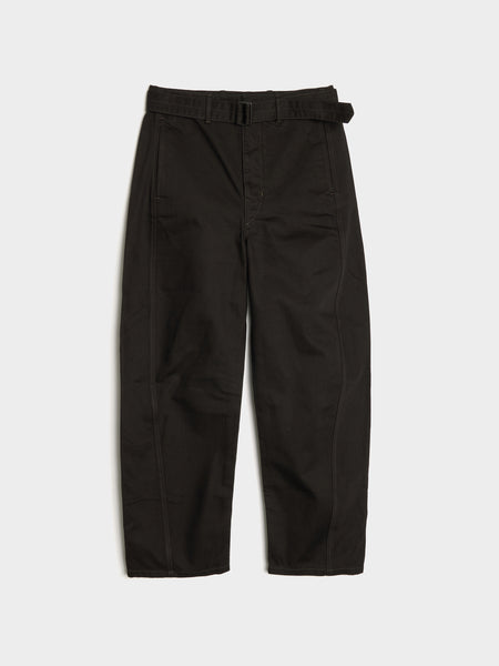 M Twisted Belted Pants, Denim Black