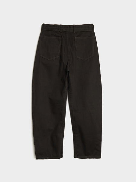 M Twisted Belted Pants, Denim Black