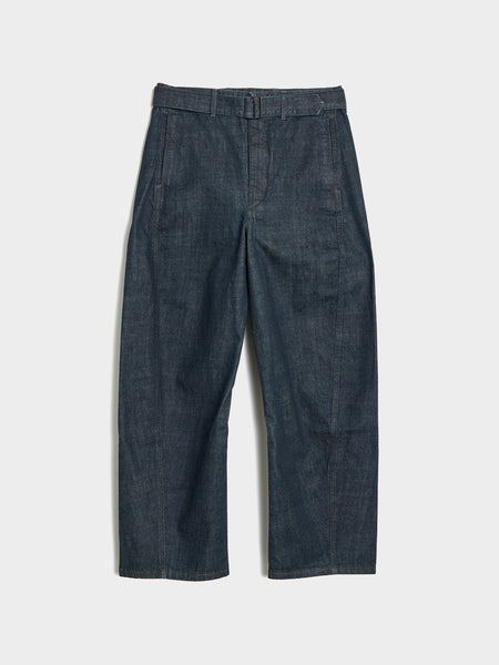 W Twisted Belted Pants, Denim Indigo