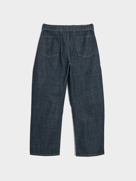 W Twisted Belted Pants, Denim Indigo