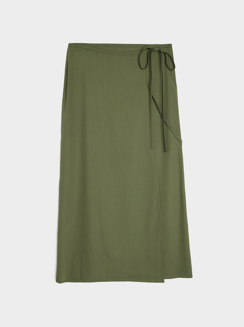 W Light Tailored Skirt, Smoky Green