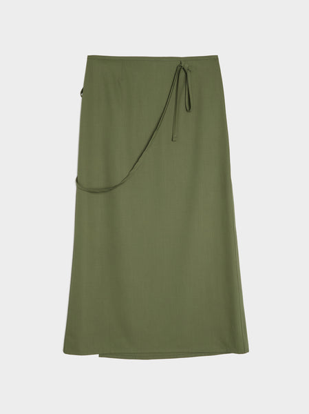 W Light Tailored Skirt, Smoky Green