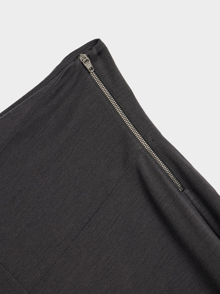 W Twisted Hem Skirt, Anthracite