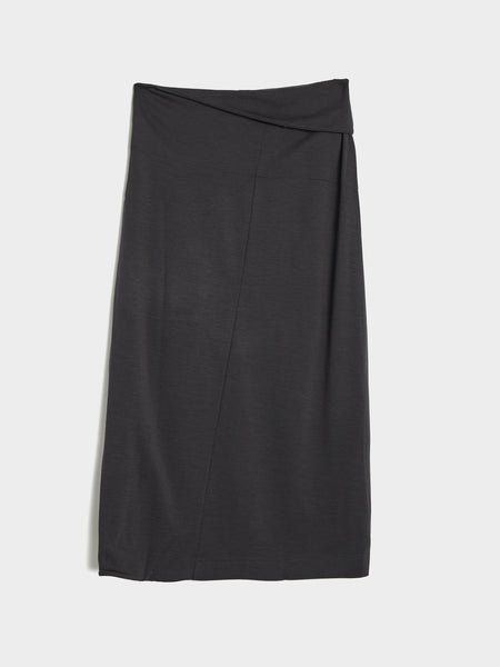 W Twisted Hem Skirt, Anthracite