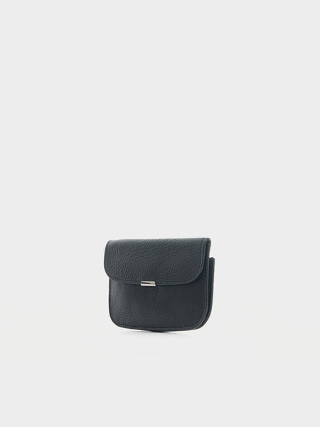 U Soft Tab Card Holder Coin Purse, Black