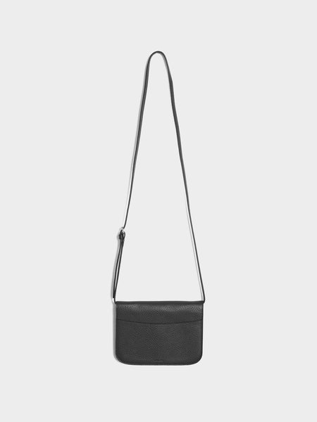 Soft Tab Wallet On Strap, Black