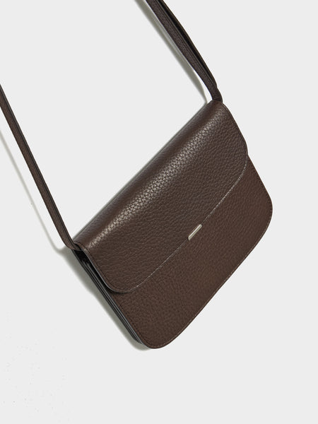 Soft Tab Wallet On Strap, Dark Chocolate