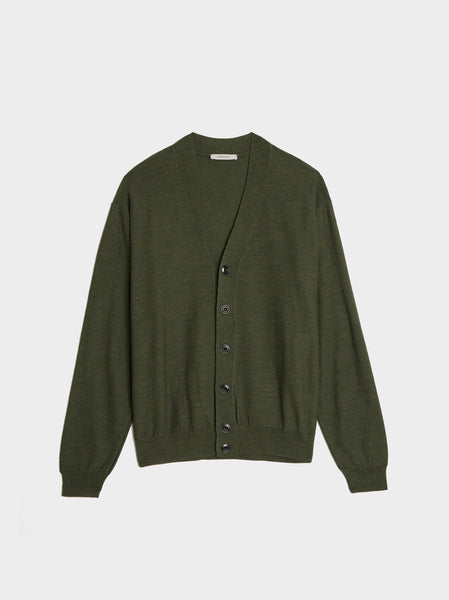 Relaxed Twisted Cardigan, Ivy Green